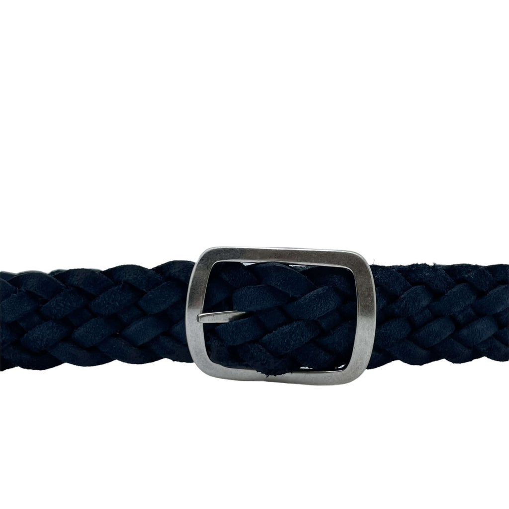 Cintura Hunting Double Blu in Pelle