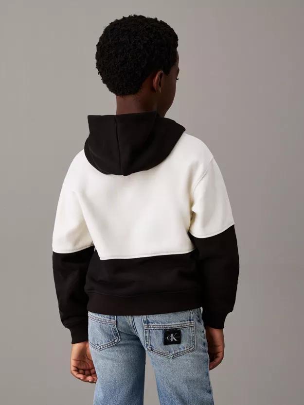 CALVIN KLEIN JEANS BRUSHED FLEECE CLR BLOCK HOODI
