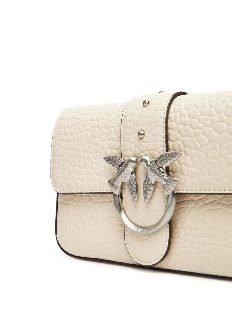 PINKO LOVE ONE MINI SLOUCHY FL PELLE