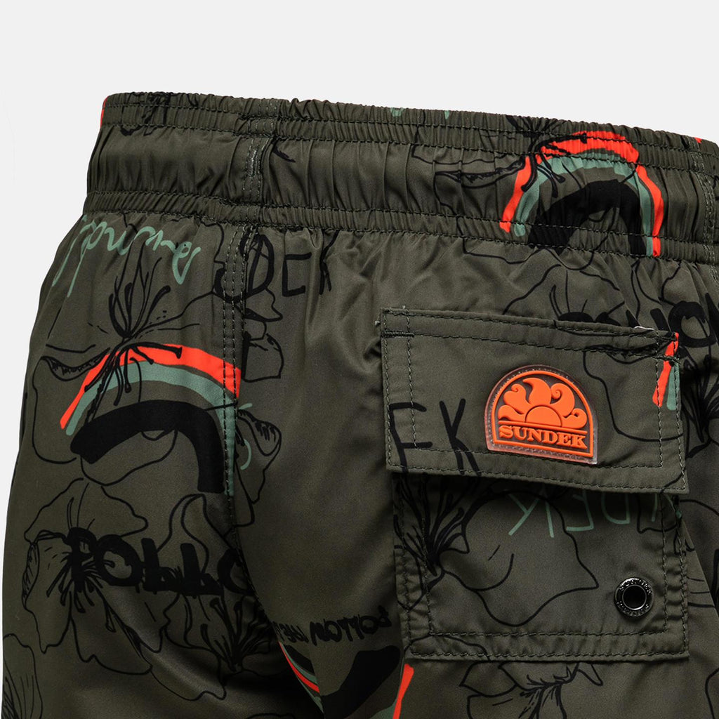 SUNDEK PRINTED SWIM TRUNKS