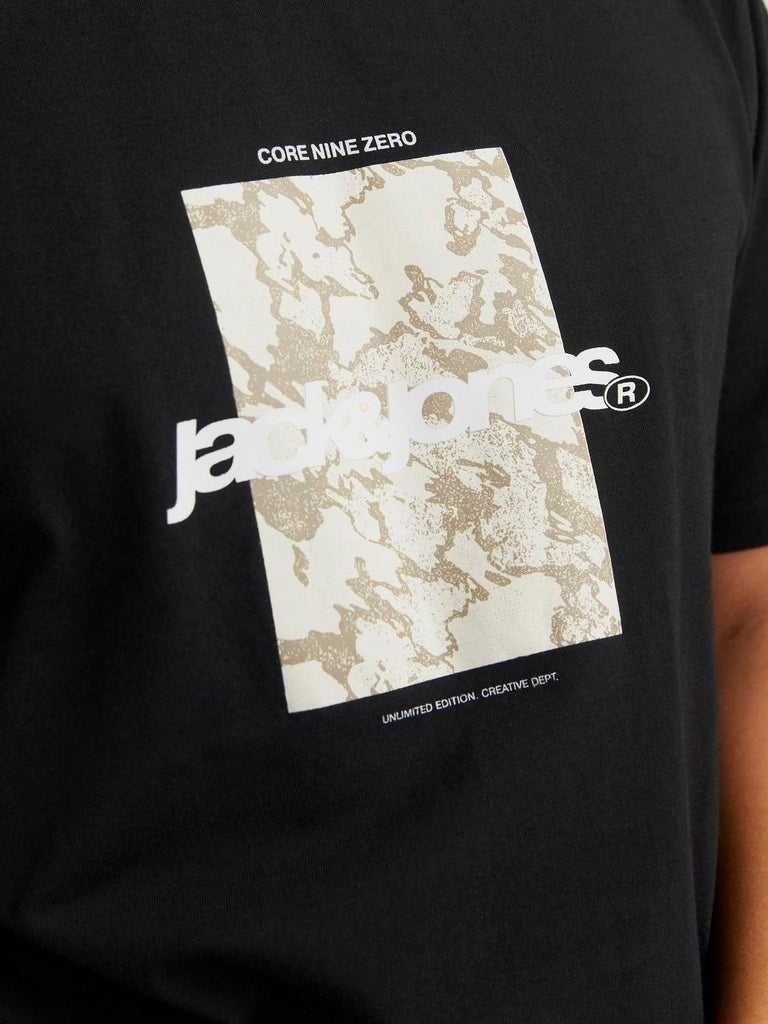 JACK AND JONES JCOTARMAC CAMO FRONT TEE SS CREW NECK