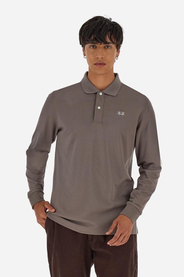LA MARTINA MAN L/S POLO PIQUET STRETCH