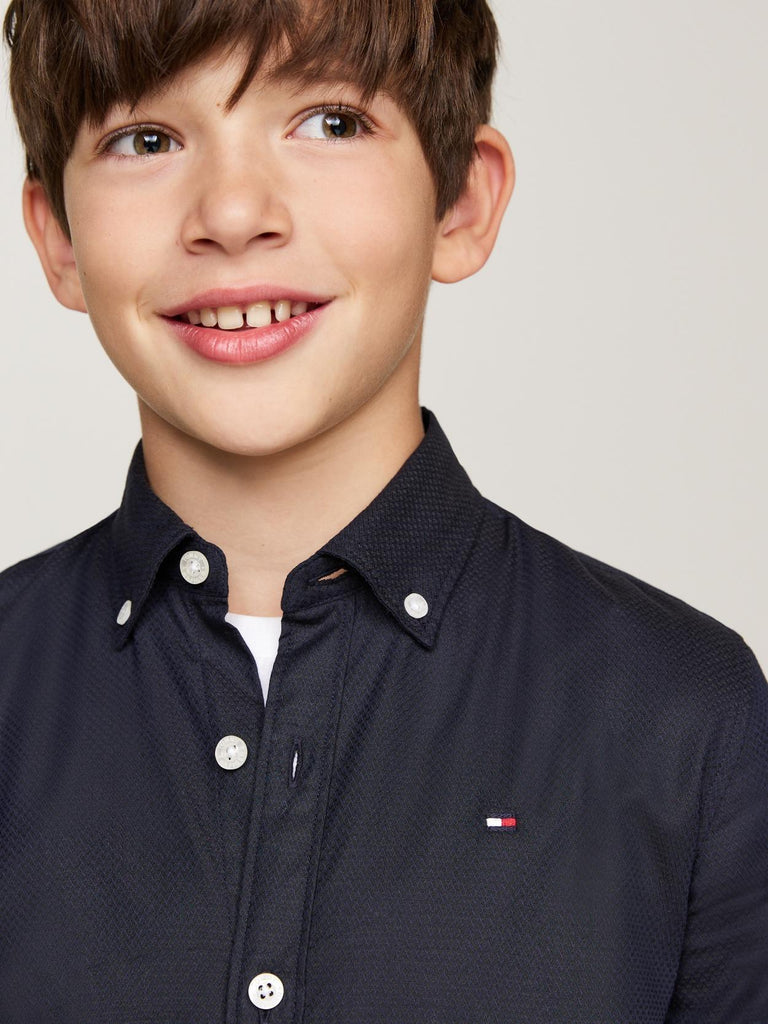 TOMMY HILFIGER DOBBY REGULAR SHIRT LS