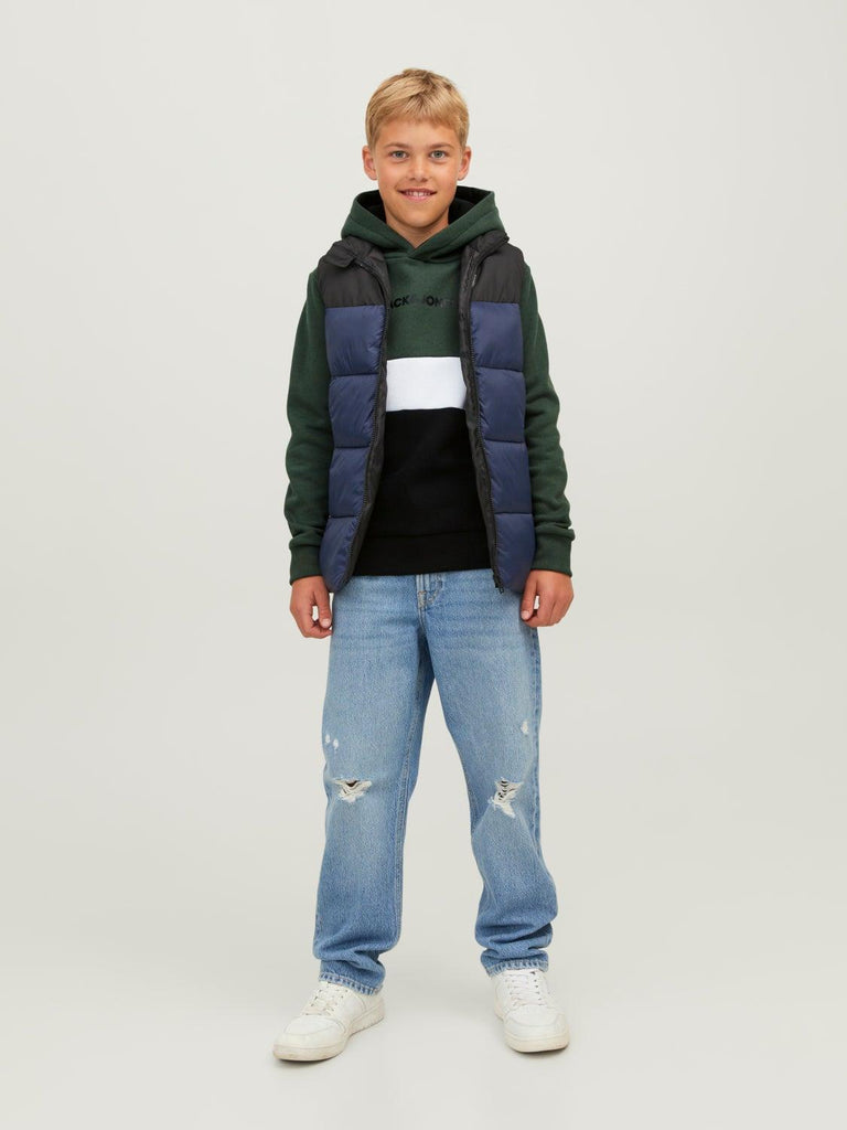 JACK JONES KIDS JJEREID BLOCKING SWEAT HOOD SN JNR