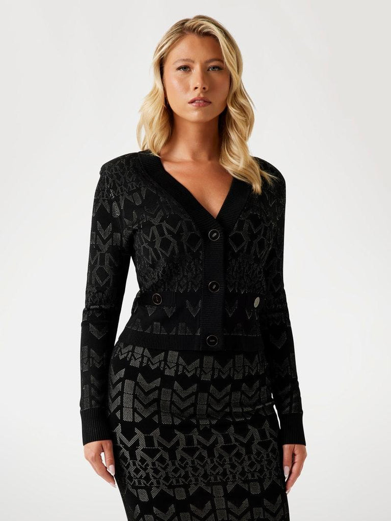 GUESS MARCIANO BILLIE MONOGRAM CARDI SWTR