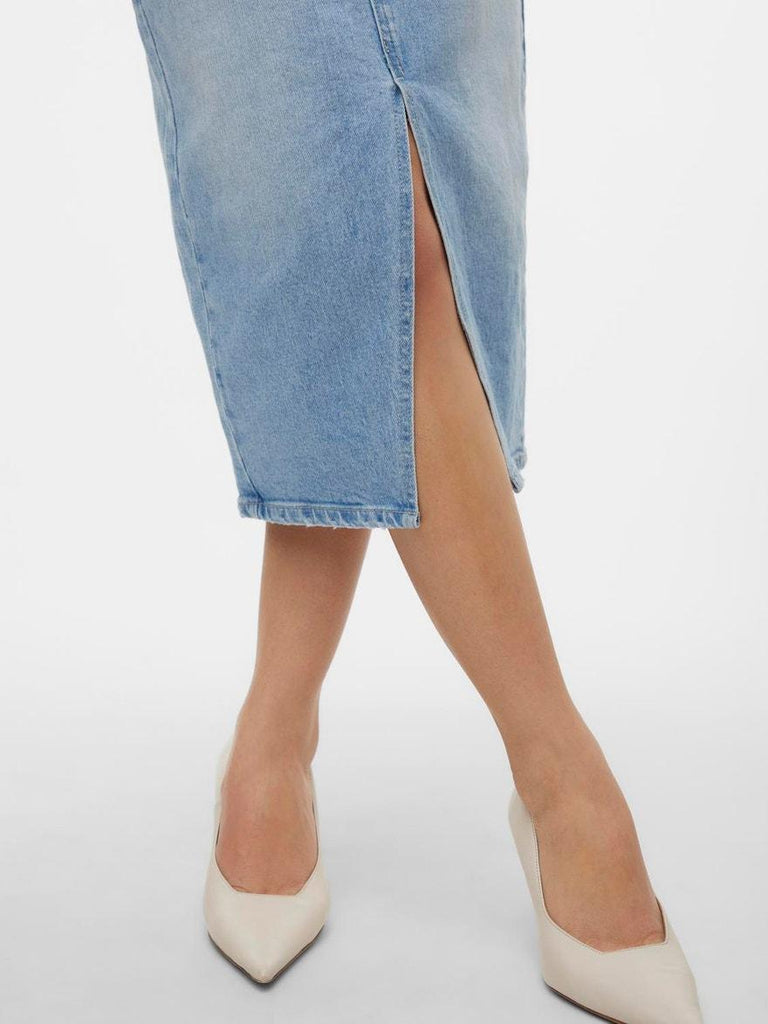 VERO MODA VMVERI HR CALF DENIM SKIRT GA MIX NOOS