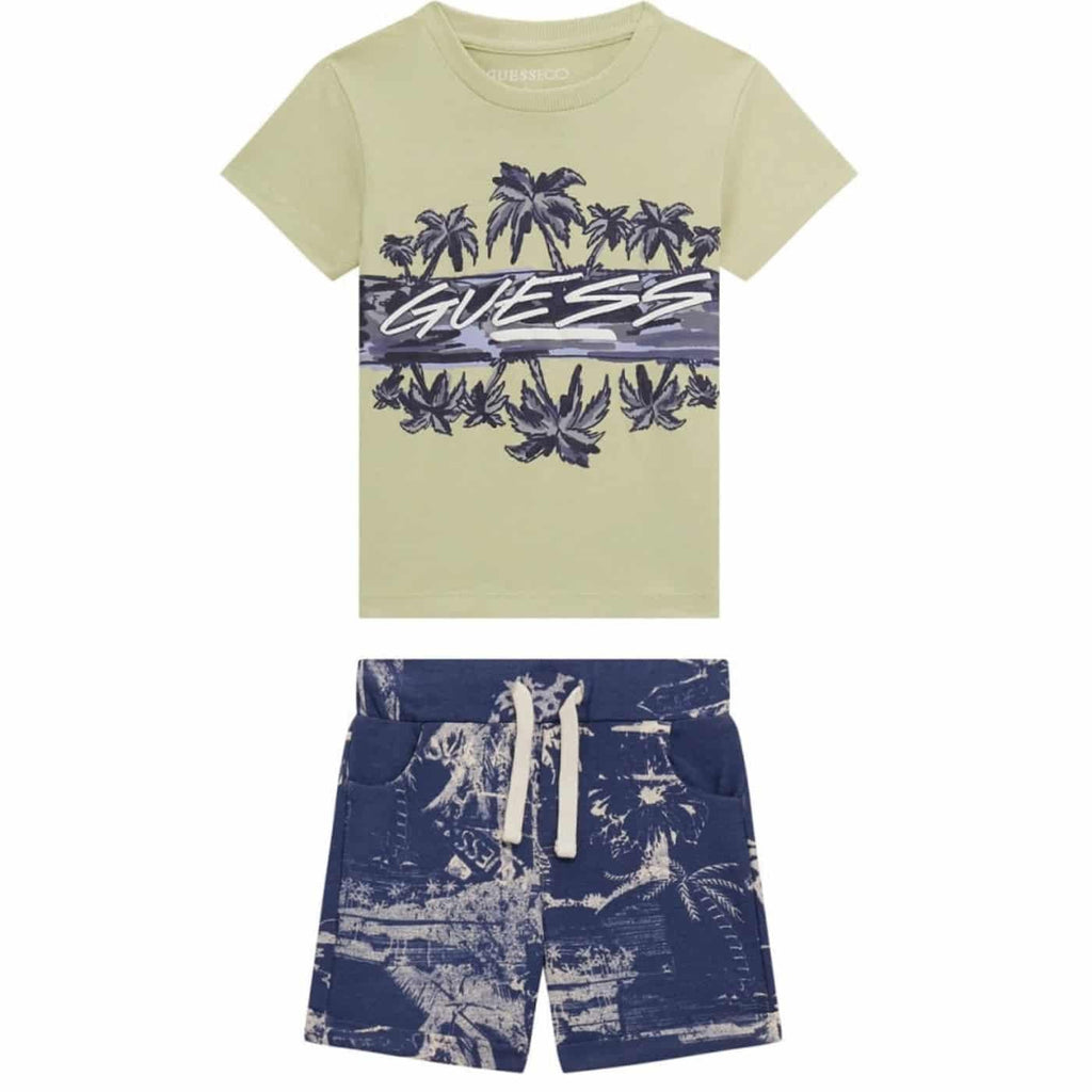 GUESS SET SS T-SHIRT+ACTIVE SHORTS