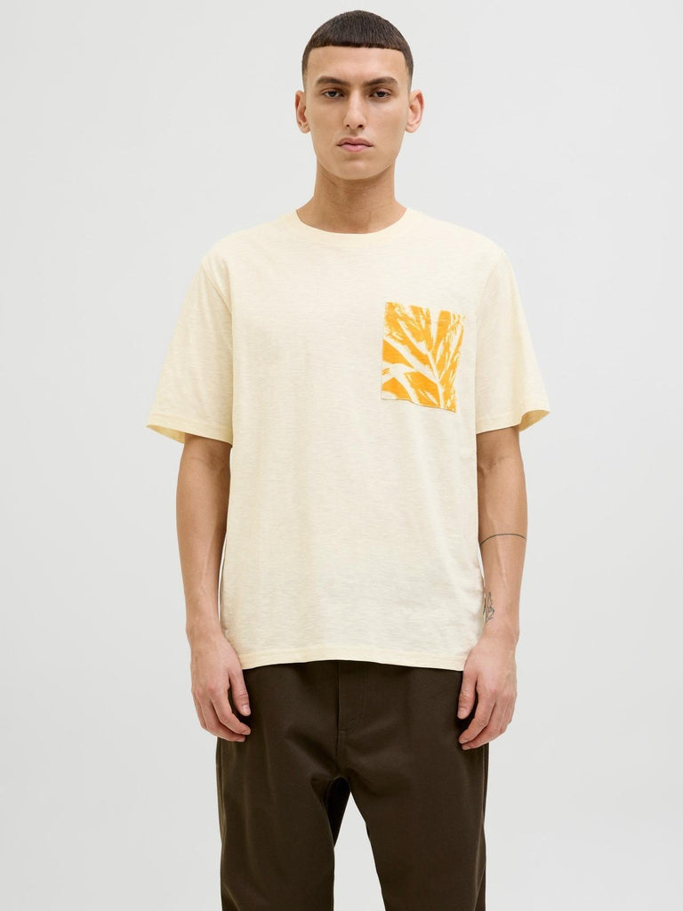 JACK AND JONES JORSPLIT AOP POCKET TEE SS CREW NECK