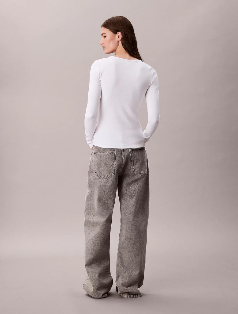 CALVIN KLEIN JEANS LS WOVEN LABEL 2X2 R