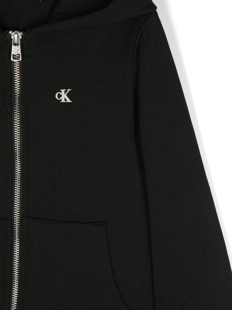 CALVIN KLEIN JEANS MINI HERO FLOCK ZIP-THROUGH