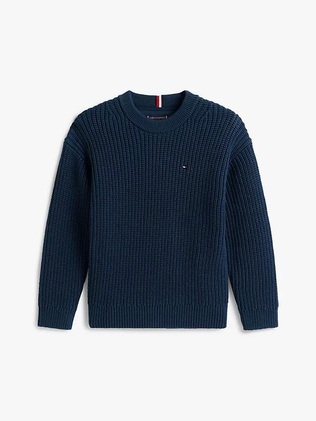 TOMMY HILFIGER HALF CARDIGAN C-NECK SWEATER