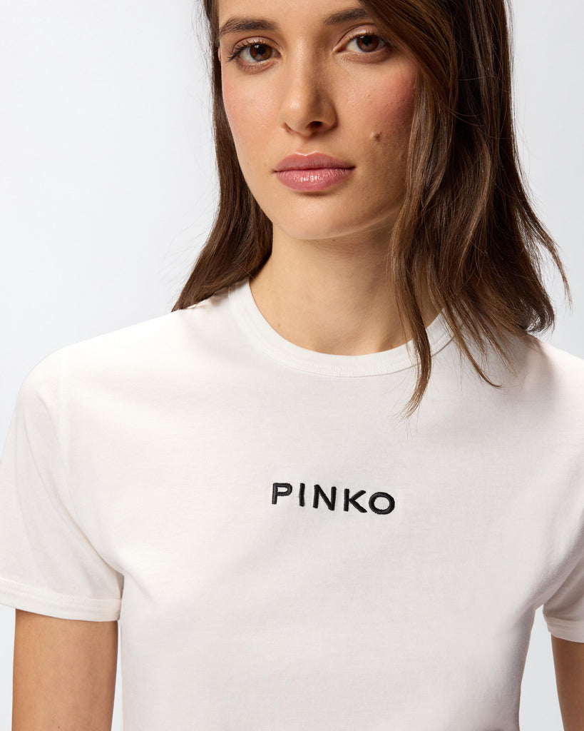 PINKO INTENSO T-SHIRT JERSEY RICAMO