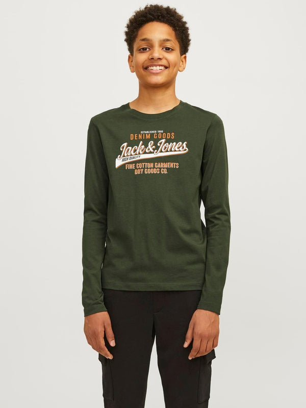 JACK JONES KIDS JJELOGO TEE LS O-NECK 2 COL NOOS JNR