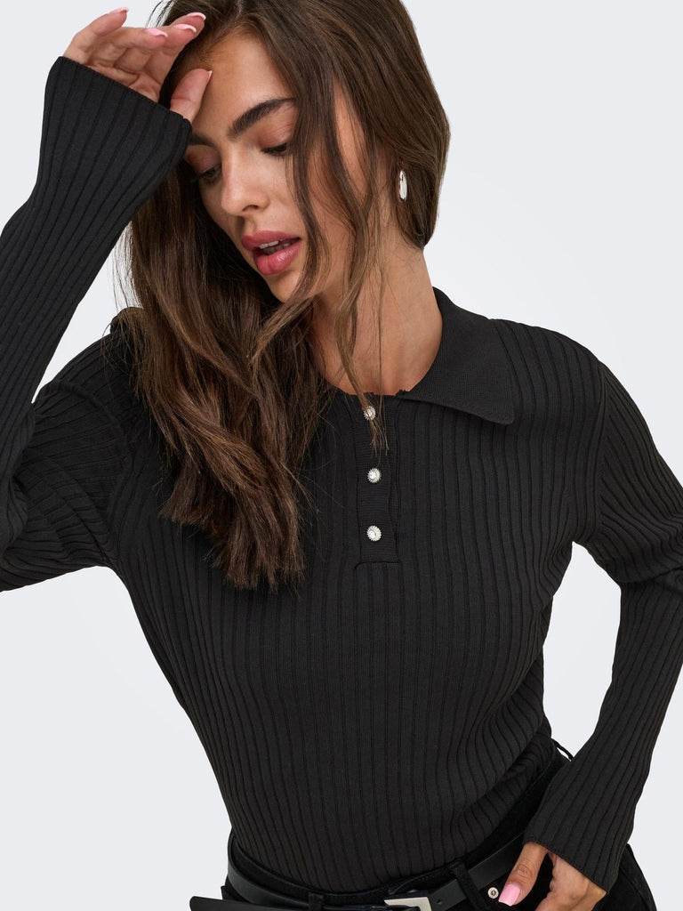 ONLY ONLELISA L/S RIB POLO RP KNT