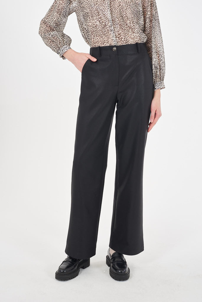 YES ZEE PANTALONE DONNA CON VITA DIETRO ARRICCIATA