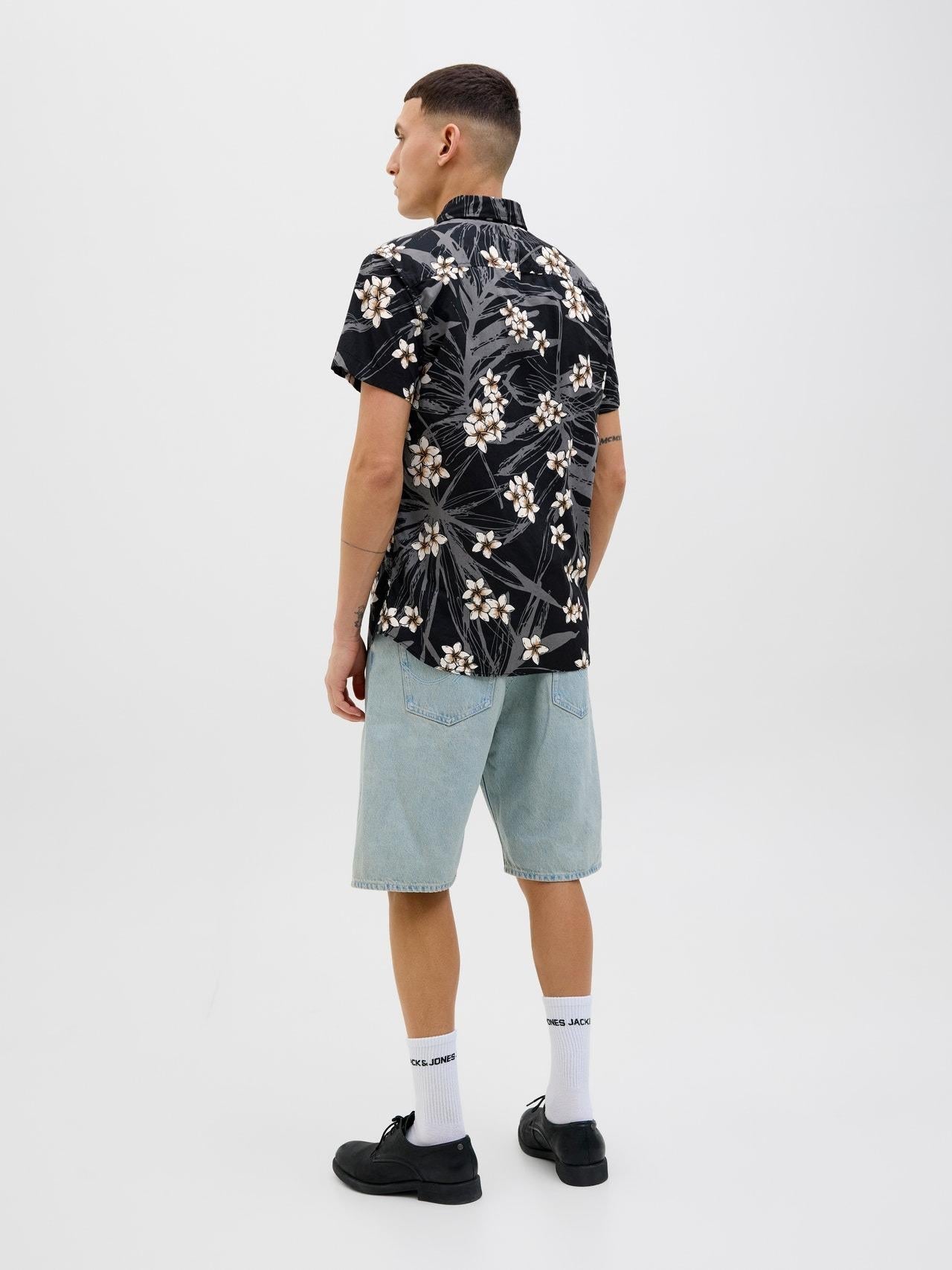 JACK AND JONES JJHAWAII AOP SHIRT SS LN