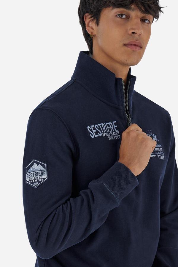 LA MARTINA MAN HALF ZIP SWEATSHIRT HEAVY