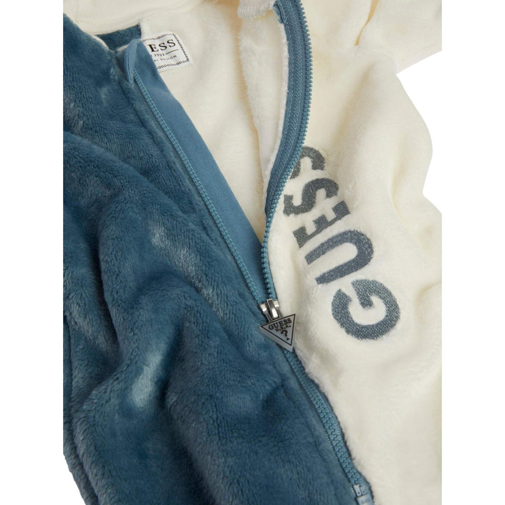 GUESS FAUX FUR OVERALL W/ZIP