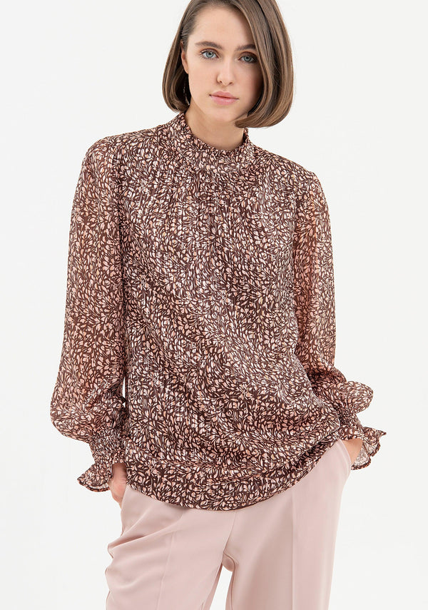 FRACOMINA CAMISOLE PRINT BROWNPOWDER
