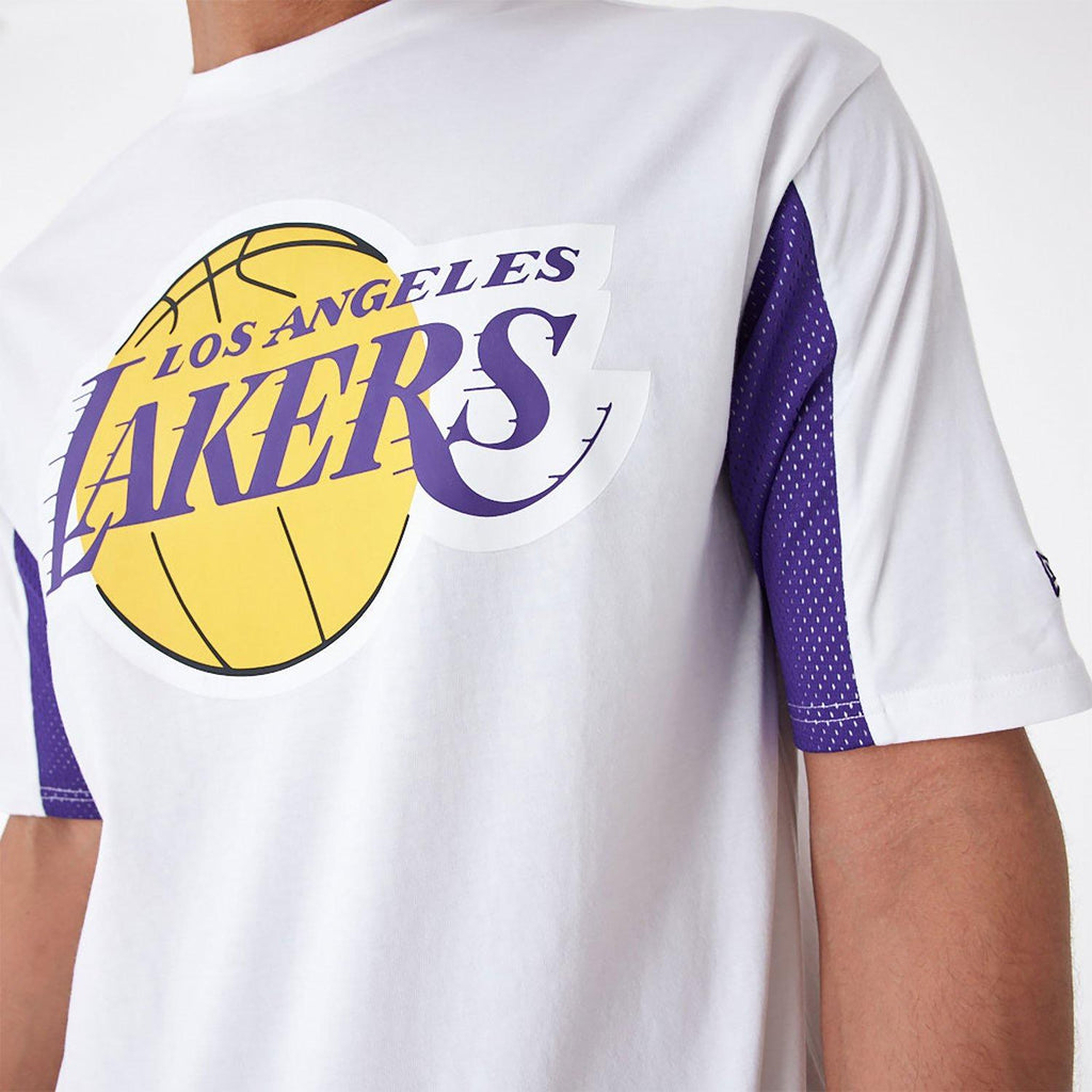 NEW ERA NBA MESH PANEL OS TEE LOSLAK  WHITRP