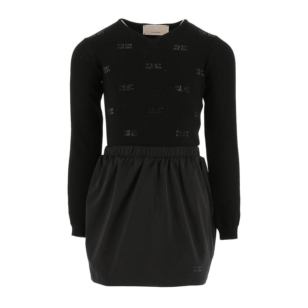 ELISABETTA FRANCHI La Mia Bambina ABITO CON MAGLIA STRASS LOGO