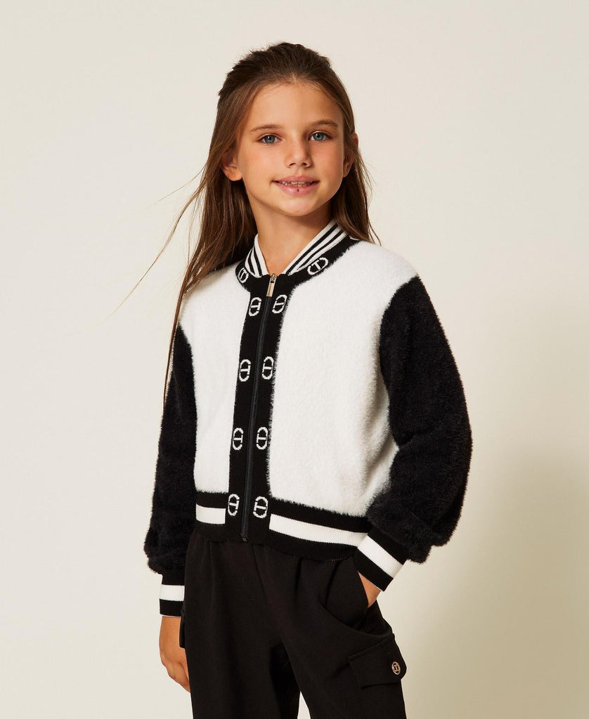 TWINSET CARDIGAN A BOMBER IN MAGLIA