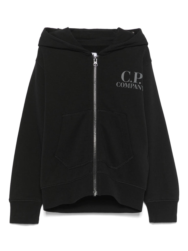 C.P.COMPANY FELPA ZIPPATA C/CAPP