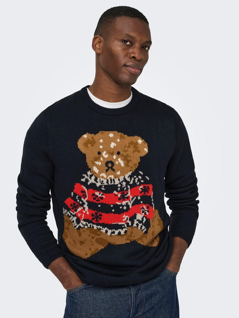 ONLY&SONS ONSXMAS REG 5 TEDDY CREW KNIT
