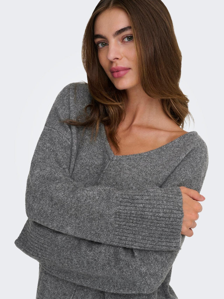 ONLY ONLWHITNEY LIFE LS V-NECK KNT