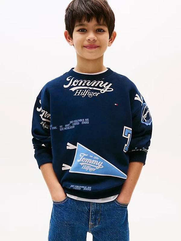 TOMMY HILFIGER ALL OVER PRINTED SWEATSHIRT
