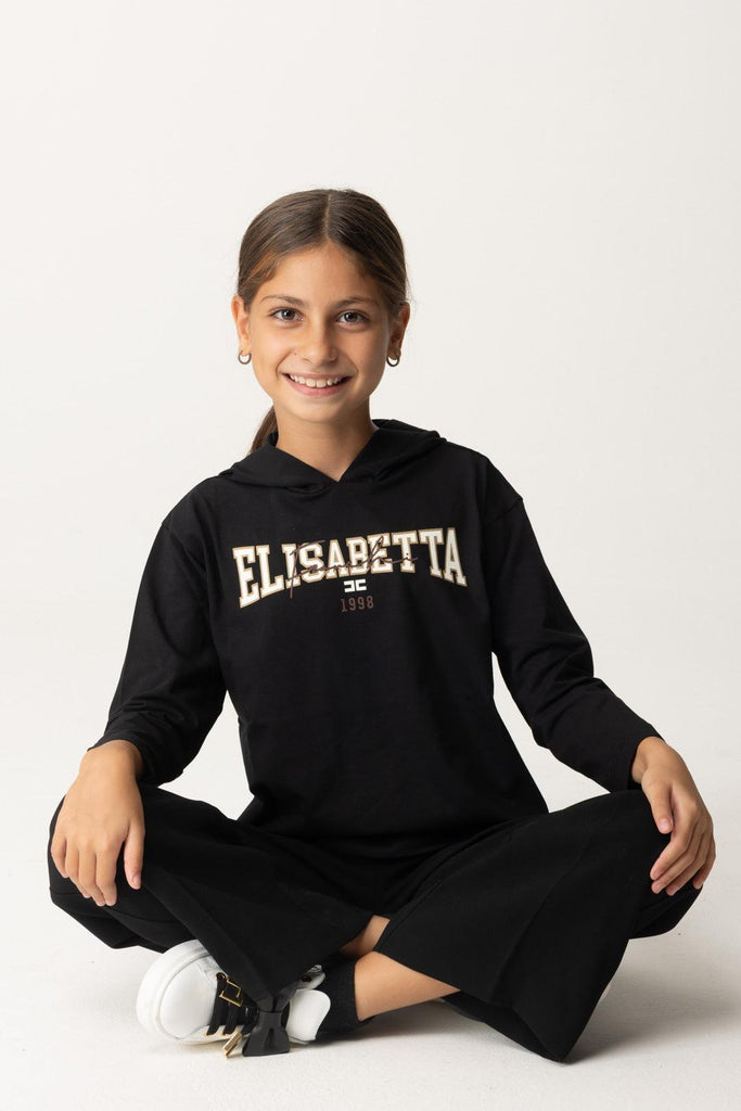 ELISABETTA FRANCHI La Mia Bambina T-SHIRT MANICA LUNGA STAMPA COLLEGE