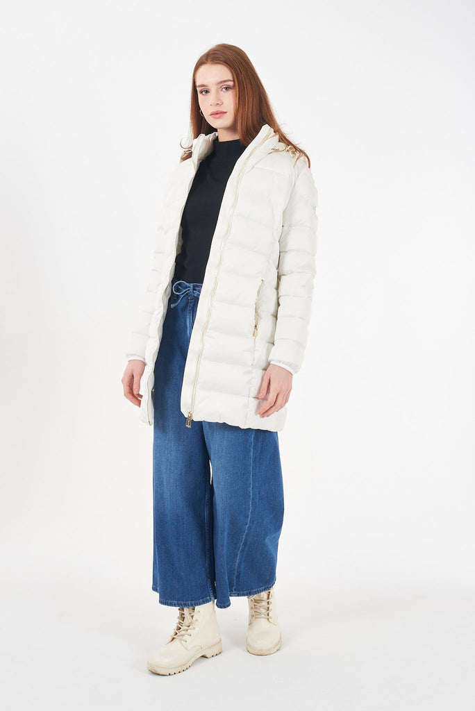 YES ZEE CAPPOTTO DONNA TRAPUNTATO CON CAPPUCCIO