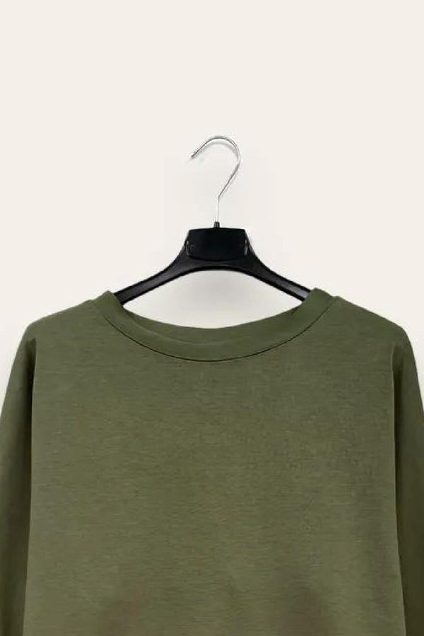 LOVEme Felpa in scuba con profili in raso