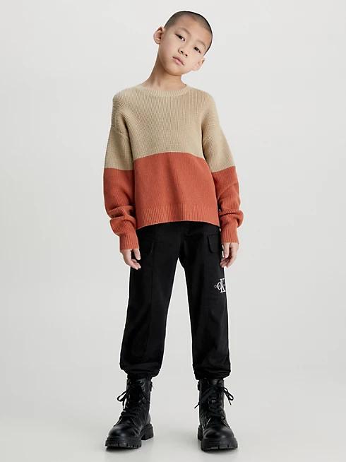 CALVIN KLEIN JEANS COLOR BLOCK SWEATER