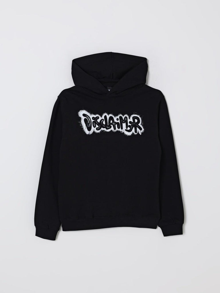DISCLAIMER MAGLIA BIMBO IN FELPA CON CAPPUCCIO