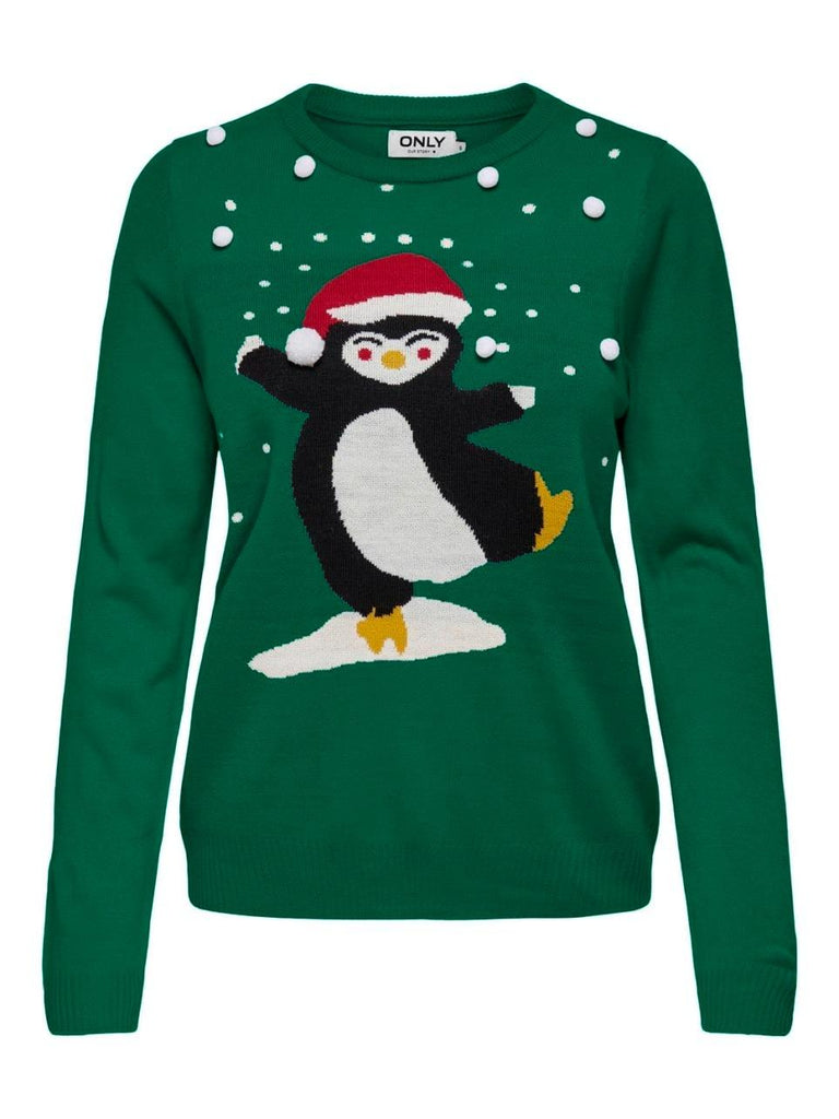 ONLY ONLXMAS LS O-NECK MIX DETAIL BOX KNT