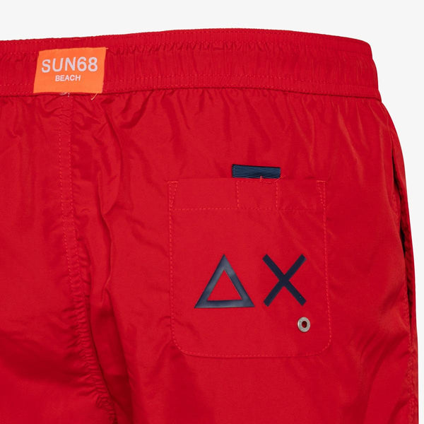 SUN68 SWIM PANT WITH MACRO LOGO ON FRONT
