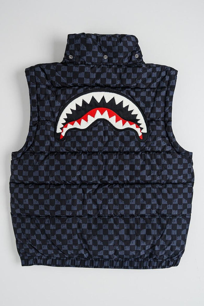 SPRAYGROUND DRIP CHECK DETACH SLEEVE DOWN JKT J