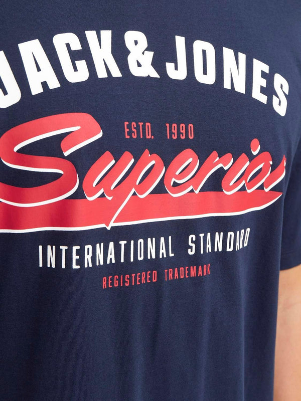 JACK AND JONES JJELOGO TEE SS O-NECK 2 COL SS25 SN