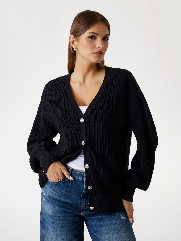GUESS LS VN JAMIE CARDI SWTR