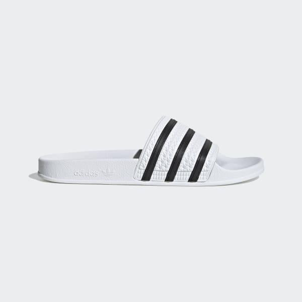 ADIDAS ORIGINALS ADILETTE            WHITE/CBLACK/WHITE