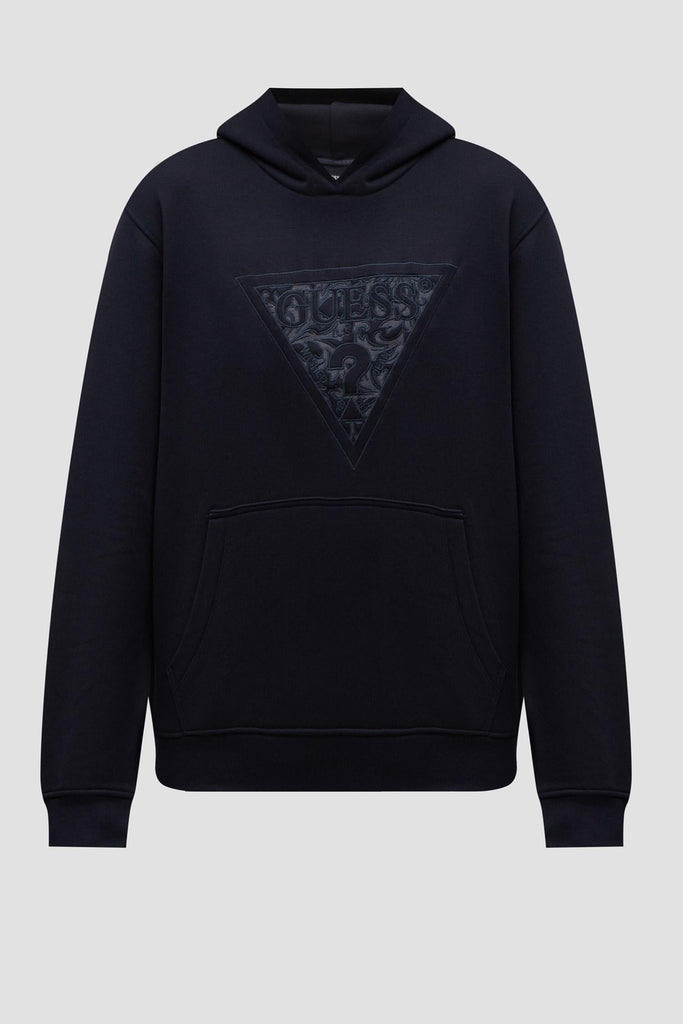 GUESS EMBROIDERED TRIANGLE HOODIE SW