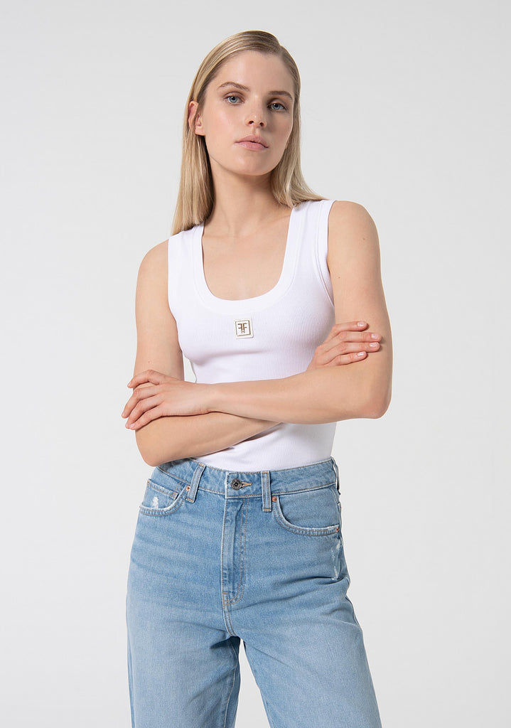 FRACOMINA VERA1-MOM FIT PANT BLEACHED
