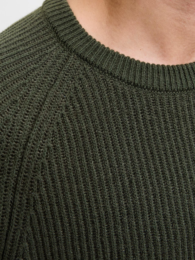 JACK AND JONES JJPANNEL KNIT CREW NECK AW25