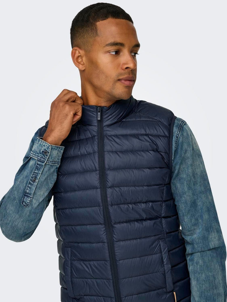 ONLY&SONS ONSGAVIN LIGHT DOWN ZIPPER VEST OTW
