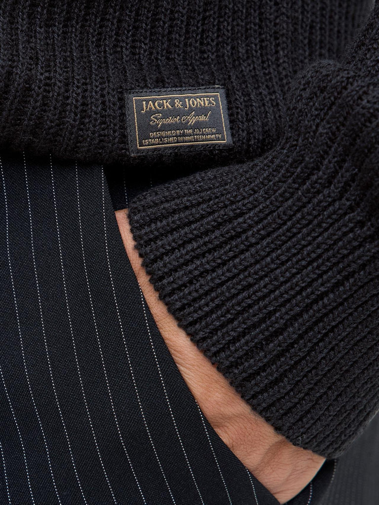 JACK AND JONES JJPANNEL KNIT HALF ZIP AW25