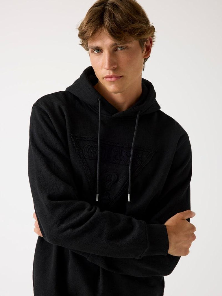 GUESS TRIANGLE RAW PATCH HOODIE