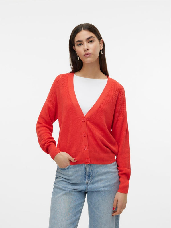 VERO MODA VMNEWLEXSUN LS SHORT V-NECK CAR GA  NOOS