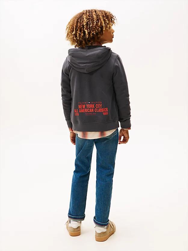 TOMMY HILFIGER NYC PRINT ZIPTHROUGH HOODIE