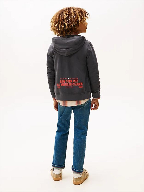 TOMMY HILFIGER NYC PRINT ZIPTHROUGH HOODIE